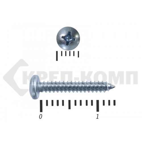 Шуруп с полукруглой головкой DIN7981 2,2х13 (30000шт) Prokrep Шуруп с полукруглой головкой DIN7981 2,2х13 (30000шт) Prokrep