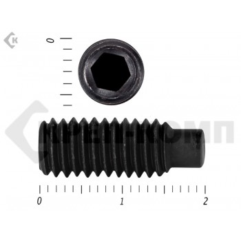 Винт установочный с внутр.шестигранником DIN 915 6 х 20 пр.10,9 с цапфой МОСКРЕП (100 шт.) Prokrep