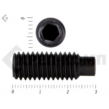 Винт установочный с внутр.шестигранником DIN 915 8 х 30 пр.10,9 с цапфой МОСКРЕП (100 шт.) МОСКРЕП