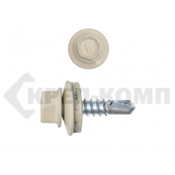 Саморез кровельный 4,8х19 RAL1015, светлая слоновая кость К Prokrep Средняя фасовка (250шт) Prokrep