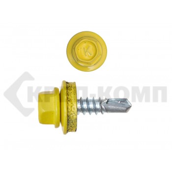 Саморез кровельный 4,8х19 RAL1018, желтый К Prokrep (4500шт) Prokrep