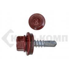 Саморез кровельный 4,8х19 RAL3009, оксидно-красный К Prokrep Средняя фасовка (250шт) Prokrep