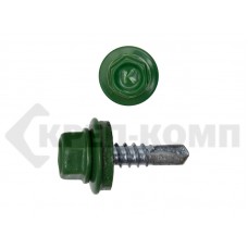 Саморез кровельный 4,8х19 RAL6002, зелёный К Prokrep (4500шт) Prokrep