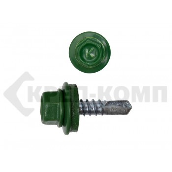 Саморез кровельный 4,8х19 RAL6002, зелёный К Prokrep (4500шт) Prokrep