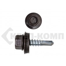 Саморез кровельный 4,8х19 RAL8019, серо-коричневый К Prokrep (4500шт) Prokrep