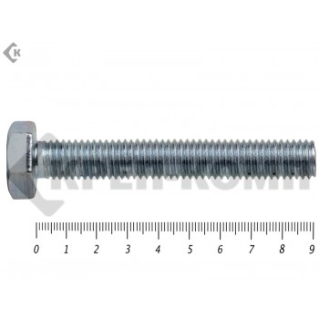 Болт полная резьба, цинк DIN933 10х 90 пр 5,8 Средняя фасовка (2кг/36) Prokrep