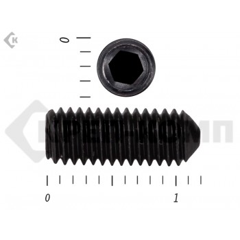 Винт установочный с внутр.шестигранником черный DIN 914 4х12 пр.10,9 МОСКРЕП (100 шт.) Prokrep
