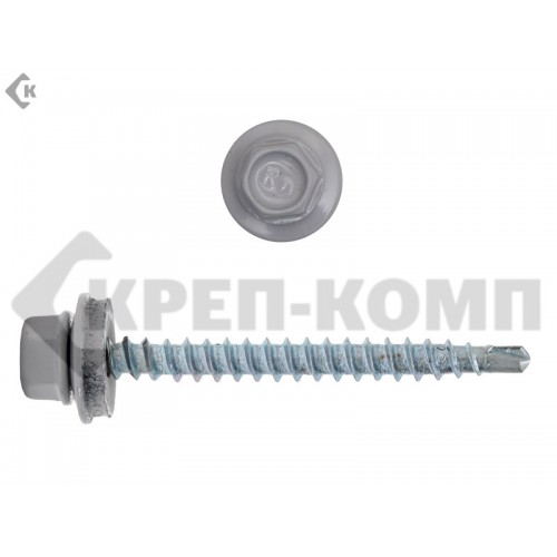 Саморез кровельный 4,8х51 RAL7004, серый К Prokrep Средняя фасовка (100шт) Prokrep Саморез кровельный 4,8х51 RAL7004, серый К Prokrep Средняя фасовка (100шт) Prokrep
