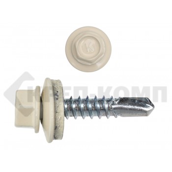 Саморез кровельный 5,5х25 RAL1015, светлая слоновая кость К Prokrep (3000шт) Prokrep