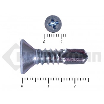 Саморез потай, цинк 6.3 х 25 сверло, DIN 7504P (3500шт) Prokrep