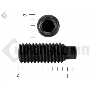Винт установочный с внутр.шестигранником DIN 915 4 х12 пр.12,9 с цапфой МОСКРЕП (100 шт.) МОСКРЕП