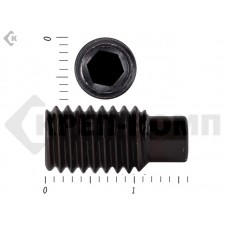 Винт установочный с внутр.шестигранником DIN 915 8 х 16 пр.12,9 с цапфой МОСКРЕП (100 шт.) МОСКРЕП