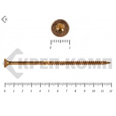 Саморезы Конструкционные, потай Torx, желтый цинк5.0х120 мм (10 шт) Rusconnect