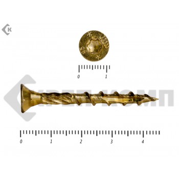 Саморезы Конструкционные, потай Torx, желтый цинк6.0х 45 мм (20 шт) Rusconnect