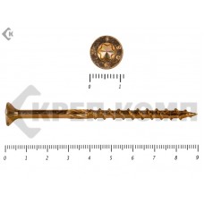 Саморезы Конструкционные, потай Torx, желтый цинк6.0х 90 мм (10 шт) Rusconnect