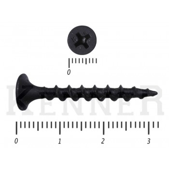 Саморез черный по дереву усиленный Kn KENNER 3,5х32 (15кг/9800) KENNER