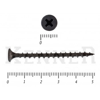 Саморез черный по дереву усиленный Kn KENNER 3,5х51 (15кг/6200) KENNER