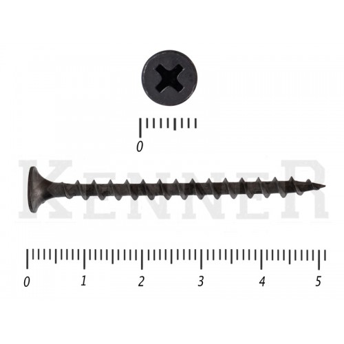 Саморез черный по дереву усиленный Kn KENNER 3,5х51 (15кг/6200) KENNER Саморез черный по дереву усиленный Kn KENNER 3,5х51 (15кг/6200) KENNER