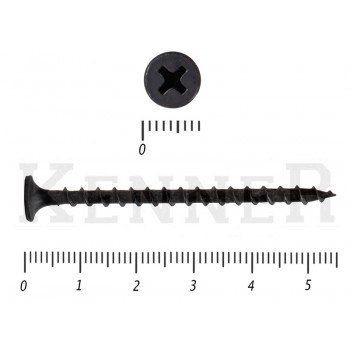 Саморез черный по дереву усиленный Kn KENNER 3,5х55 (15кг/5600) KENNER