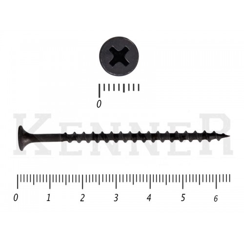 Саморез черный по дереву усиленный Kn KENNER 3,8х64 (15кг/4700) KENNER Саморез черный по дереву усиленный Kn KENNER 3,8х64 (15кг/4700) KENNER