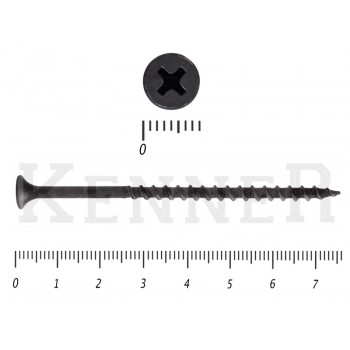 Саморез черный по дереву усиленный Kn KENNER 4,2х76 (10кг/2000) KENNER
