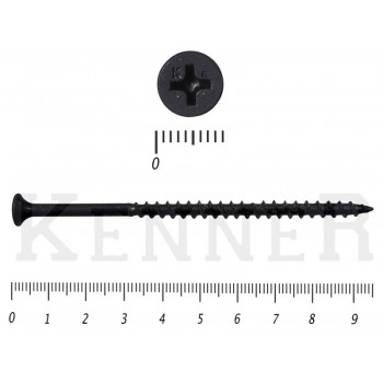 Саморез черный по дереву усиленный Kn KENNER 4,8х 95 (10кг/1300) KENNER