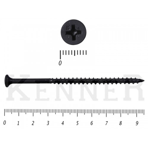 Саморез черный по дереву усиленный Kn KENNER 4,8х 95 (10кг/1300) KENNER Саморез черный по дереву усиленный Kn KENNER 4,8х 95 (10кг/1300) KENNER