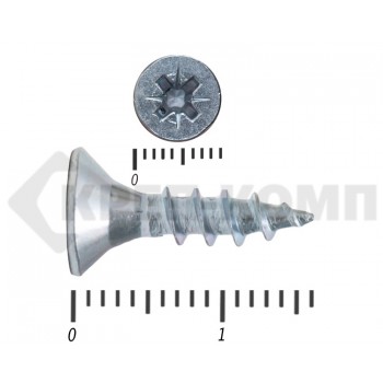 Саморез белый цинк POZY 5х 16 Малая фасовка (100шт) Prokrep