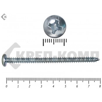 Шуруп с полукруглой головкой DIN7981 5,5х80 Средняя фасовка (100шт) Prokrep