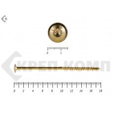 Саморезы с прессшайбой Torx, по дереву, желтый цинк6.0х180 мм ПРОФИ HIMTEX (50 шт) HIMTEX