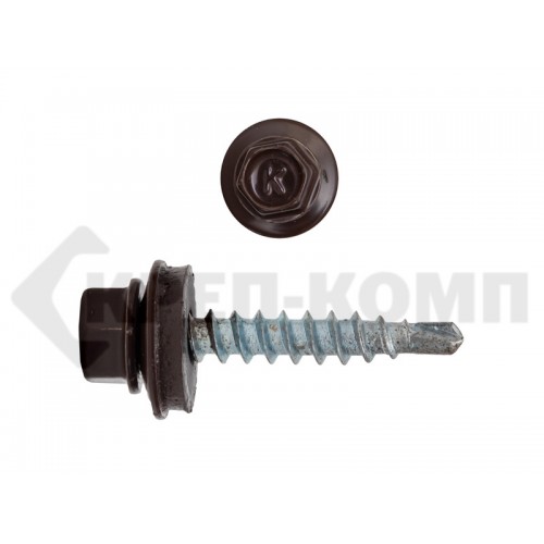 Саморез кровельный 4,8х29 RAL8017, тёмно-коричневый К Prokrep Средняя фасовка (250шт) Prokrep Саморез кровельный 4,8х29 RAL8017, тёмно-коричневый К Prokrep Средняя фасовка (250шт) Prokrep