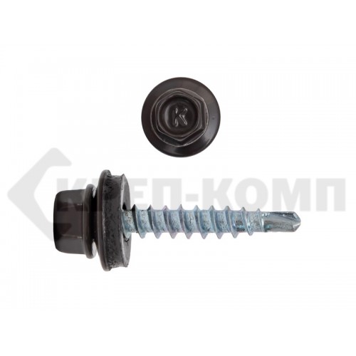 Саморез кровельный 4,8х29 RAL8019, серо-коричневый К Prokrep Средняя фасовка (250шт) Prokrep Саморез кровельный 4,8х29 RAL8019, серо-коричневый К Prokrep Средняя фасовка (250шт) Prokrep