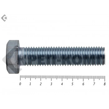 Болт полная резьба, цинк DIN933 20х 80 пр.10,9 (25кг/107) Prokrep