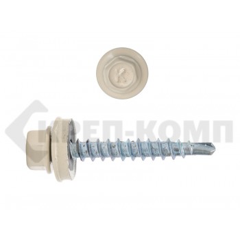 Саморез кровельный 4,8х35 RAL1015, светлая слоновая кость K Prokrep (3000шт) Prokrep