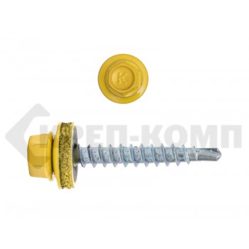 Саморез кровельный 4,8х35 RAL1018, жёлтый K Prokrep (3000шт) Prokrep