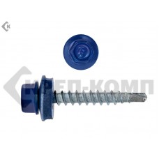 Саморез кровельный 4,8х35 RAL5002, ультрамарин K Prokrep (3000шт) Prokrep