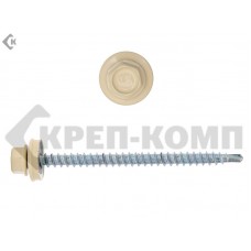 Саморез кровельный 4,8х70 RAL1014, слоновая кость К Prokrep Средняя фасовка (100шт) Prokrep