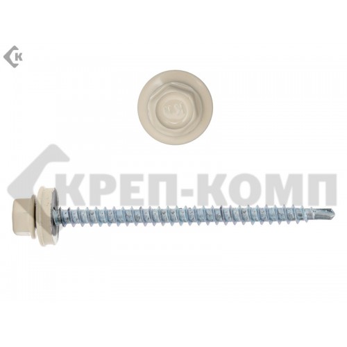 Саморез кровельный 4,8х70 RAL1015, светлая слоновая кость К Prokrep Средняя фасовка (100шт) Prokrep Саморез кровельный 4,8х70 RAL1015, светлая слоновая кость К Prokrep Средняя фасовка (100шт) Prokrep
