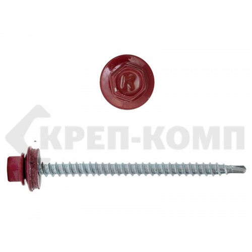 Саморез кровельный 4,8х70 RAL3011, красно-коричневый К Prokrep Средняя фасовка (100шт) Prokrep Саморез кровельный 4,8х70 RAL3011, красно-коричневый К Prokrep Средняя фасовка (100шт) Prokrep
