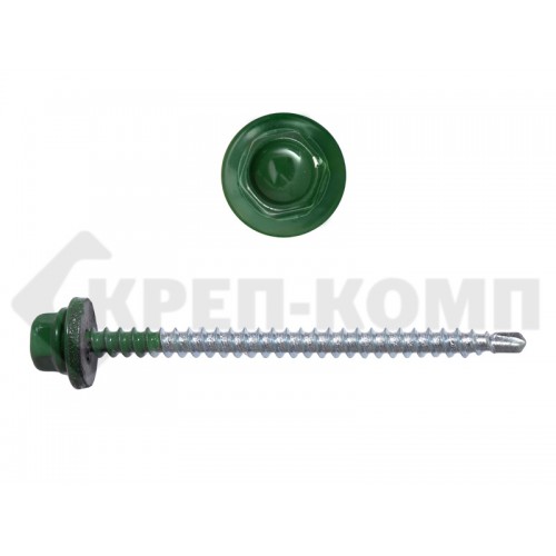 Саморез кровельный 4,8х70 RAL6002, зелёный К Prokrep Средняя фасовка (100шт) Prokrep Саморез кровельный 4,8х70 RAL6002, зелёный К Prokrep Средняя фасовка (100шт) Prokrep
