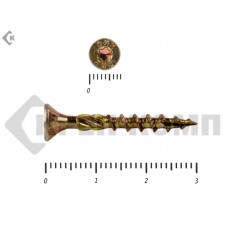 Саморезы Конструкционные, потай Torx, желтый цинк4.5х 30 мм (50 шт) Rusconnect