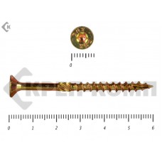 Саморезы Конструкционные, потай Torx, желтый цинк4.5х 60 мм (20 шт) Rusconnect