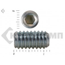 Винт установочный с внутр.шестигранником DIN 913 8х12 пр.10.9 тупой конец, цинк МОСКРЕП (100шт.) Prokrep