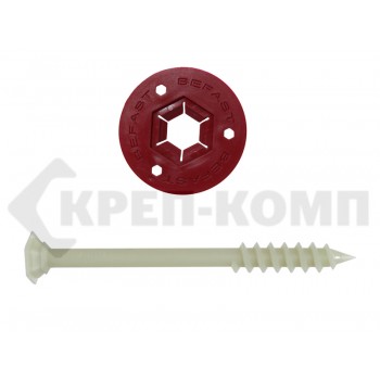 Анкер шуруп для газобетона 12/18х190 в комплекте рондоль, BeFast (120 шт.) BeFast