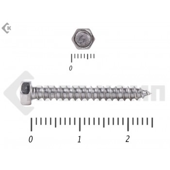 Саморез с шестигранной головой Нержавейка DIN7976 А2 3,5х25 "МОСКРЕП" (1000шт) МОСКРЕП