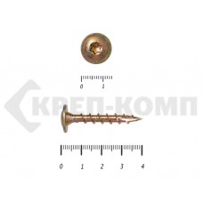 Саморезы с прессшайбой Torx, по дереву, желтый цинк6.0х 40 мм Prokrep (200 шт) Prokrep