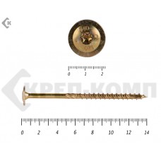 Саморезы с прессшайбой Torx, по дереву, желтый цинк8.0х140 мм Prokrep (50 шт) Prokrep