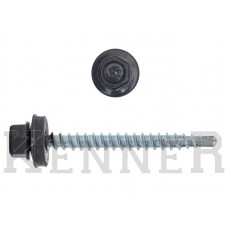 Саморез кровельный 4,8х51 RAL7024, серый графит Kn KENNER Средняя фасовка (150шт) KENNER