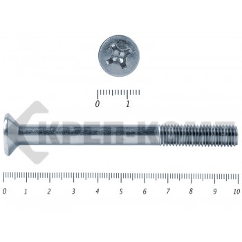 Винт потайной,цинк DIN965 8х100 неполная резьба (8шт) Prokrep
